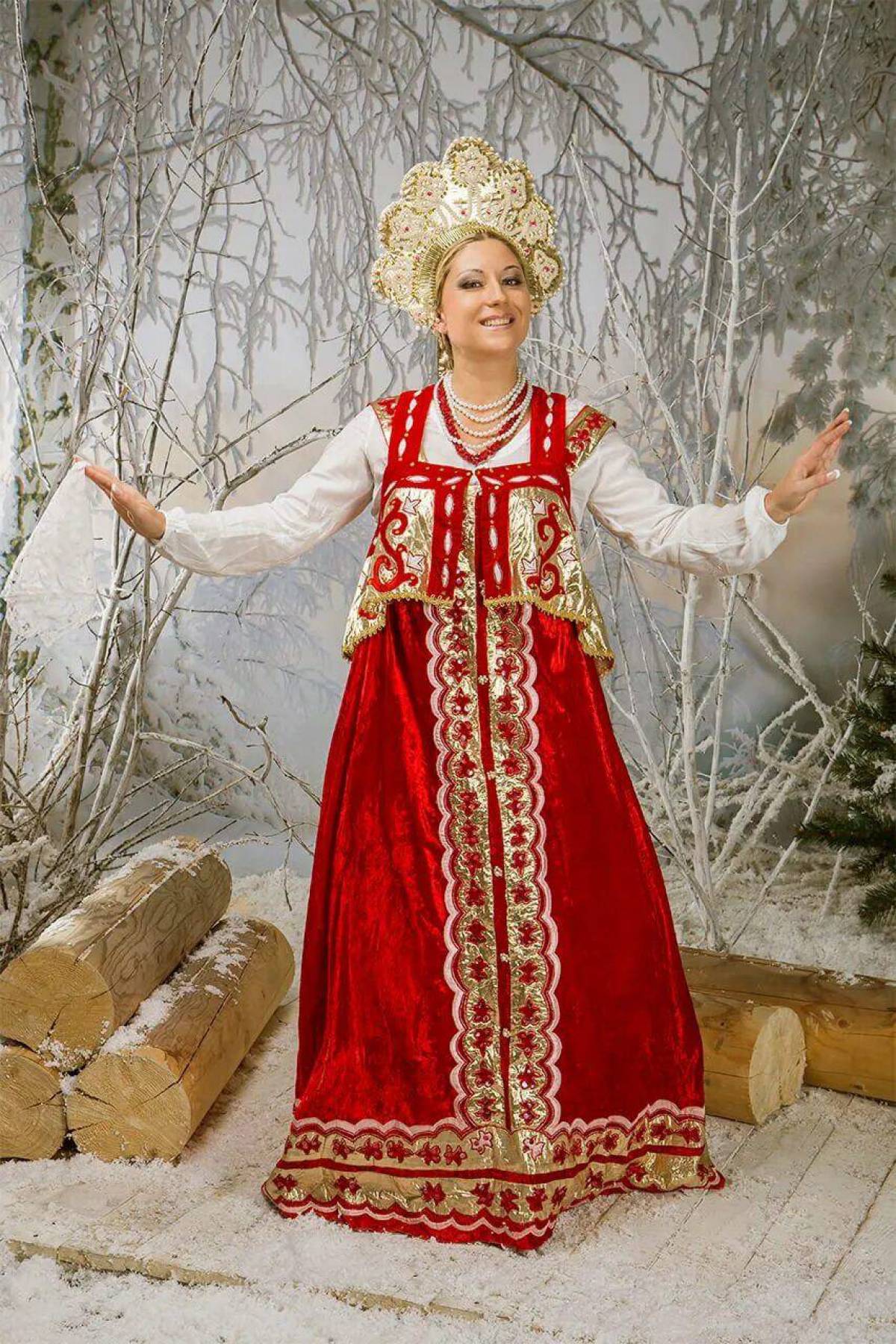 Girls in Slavic costumes in Zoucheng
